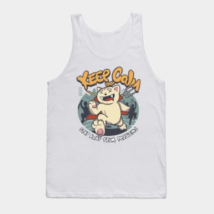 Keep Calm - Vampire Cat Tank Top